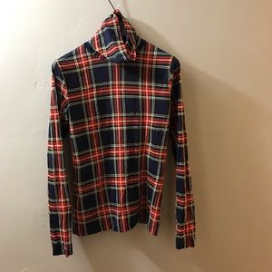COPY - J Crew plaid turtle neck